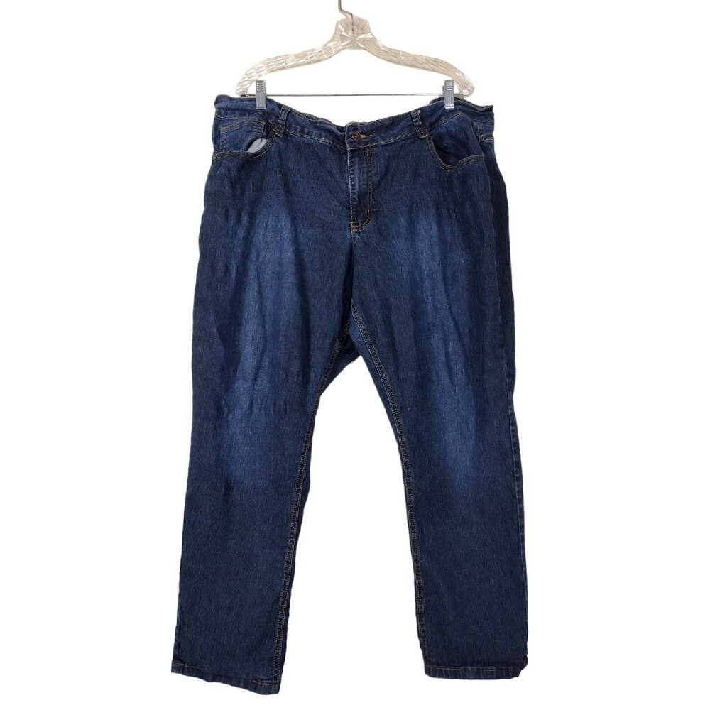 Rebel By Right Womens Size 3XL Denim Blue Jeans Stretch Stone Washed High Rise